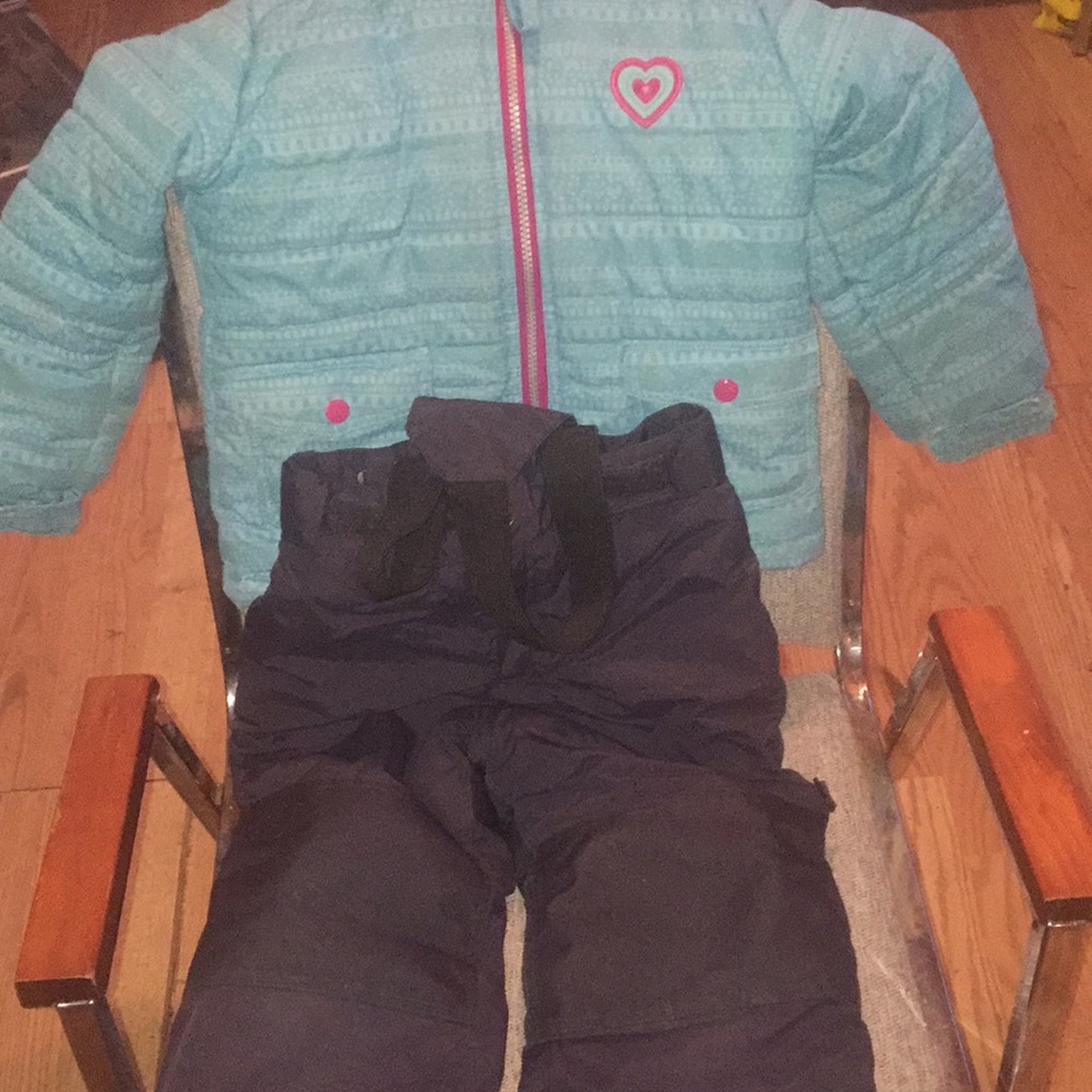 Winter Jacket & Snowpants Set Size 3 Peluche & Tartine winter suit Girls Blue